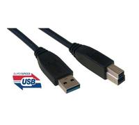 MCL MC923AB-3M/N, 3 m, USB A, USB B, Mâle/Mâle, Noir