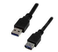 MCL MC923AMF-1M/N, 1 m, USB A, USB A, USB 3.2 Gen 1 (3.1 Gen 1), Mâle/Femelle, Noir