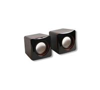 MCL Mini Haut-parleurs 2 x 2W RMS - 120W PMPO alimentés par l'USB - Noir