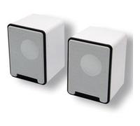 MCL Mini Haut-parleurs 2 x 5W RMS alimentés par l'USB Blanc G