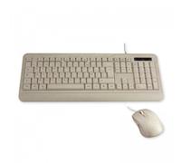 MCL Samar Kit clavier + souris filaire MP3A99AACK2012BIB AZERTY USB bioplastique beige terrazzo