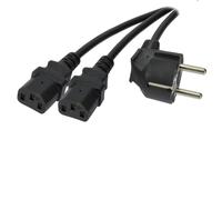 MCL Power Cable Black 2.0m Noir 2 m Bloc terminal à 2 broches Prise d'alimentation type F