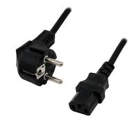 MCL Power Cable Black 2.0m Noir 2 m Coupleur C13 Prise d'alimentation type F