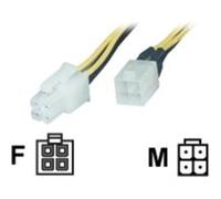 MCL - rallonge de câble d'alimentation - ATX12V 4 broches pour ATX12V 4 broches - 20 cm