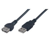 MCL - Rallonge de câble USB - USB (F) pour USB (M) - USB 2.0 - 3 m - noir