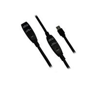 MCL MC923AMF/A-10M Rallonge Active USB 3.2 Gen 1 (3.1 Gen 1) 10m USB A Mâle/Femelle Noir, Débit 2500 Mbit/s, Diamètre 7mm