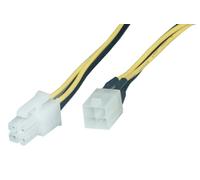 MCL Rallonge P4 male / femelle (20cm) Noir, Blanc, Jaune 0,2 m