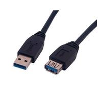 MCL Samar Câble USB 3.2 Gen 1 (USB 3.0) USB A mâle/femelle 1,8 m Noir MC923AMF-2M/N