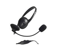 MCL-SAMA Casque stereo avec micro controle volume integre - Noir