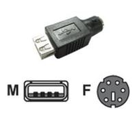 MCL Samar - Adaptateur clavier/souris - USB (M) pour PS/2 (F) G
