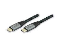 MCL - Câble USB - 24 pin USB-C (M) pour 24 pin USB-C (M) - USB 3.2 Gen 2 - 5 A - 2 m - Alimentation USB (100 W) - noir et gris