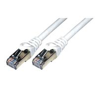 MCL - Cordon de raccordement - RJ-45 (M) pour RJ-45 (M) - 20 m - paire torsadée écrantée (F/UTP) - CAT 6 - moulé, sans crochet, bloqué - blanc
