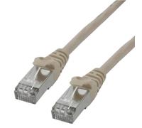 MCL - Cordon de raccordement - RJ-45 (M) pour RJ-45 (M) - 20 m - paire torsadée écrantée (F/UTP) - CAT 6 - moulé, sans crochet, bloqué - gris