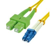 MCL Samar Câble fibre optique SC/APC vers LC – OS2 Monomode 9/125µm – 1 m Jaune