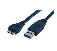 MCL SAMAR MCL 1.8m USB3.0, 1,8 m, Micro-USB B, USB A, Mâle/Mâle, 5 Gbit/s, Noir MC923AHB-2M/N