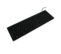 MCL SAMAR MCL ACK-729/N, Taille réelle (100 %), Avec fil, USB + PS/2, Clavier à membrane, AZERTY, Noir