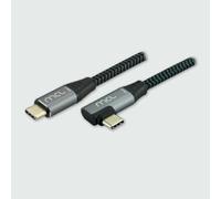 Câble Type C / Type C coudé USB3.2 tressé 10Gb 100W 5A - 2m ColorBox