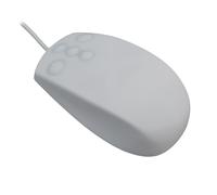 MCL SAMAR MCL MP2B99AZZZZSS269W - Souris optique étanche silicone - Blanc, Ambidextre, Optique, USB Type-A + PS/2, 800 DPI, Blanc