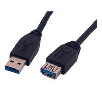 MCL SAMAR MCL USB 3.0, M/FM, 5m, 5 m, USB A, USB A, USB 3.2 Gen 1 (3.1 Gen 1), Mâle/Femelle, Noir MC923AMF-5M/N