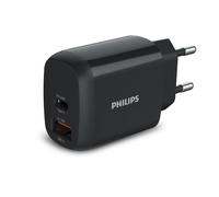 MCL SAMAR Philips Chargeur secteur 18W 1 port USB-Type C et 1 USB-A, Intérieure, Secteur, Noir DLP4326CB/12
