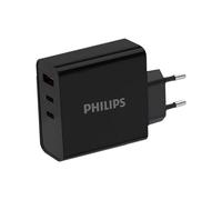 MCL SAMAR Philips Chargeur secteur 65W 2 ports USB-Type C et 1 USB-A, Auto, Secteur, Noir DLP2683B/12