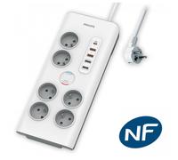 MCL SPN7063WA/19, 2 m, Intérieure, Géré, Blanc, GaN, 6 sortie(s) CA