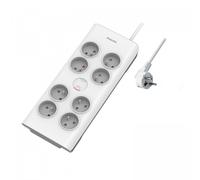 MCL SPN7080WA/19, 2 m, Intérieure, Protection contre les surcharges, Blanc, 8 sortie(s) CA, 230 V