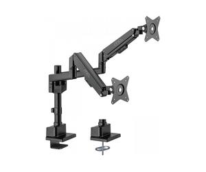 MCL Support Ã©cran bureau Ã amortisseur 2 Ã©crans jusquÃ 32p/9Kg Noir