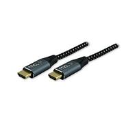 MCL - Ultra High Speed - câble HDMI avec Ethernet - HDMI mâle pour HDMI mâle - 2 m - gris, noir - support 4K 120 Hz, support pour 8K60Hz, support