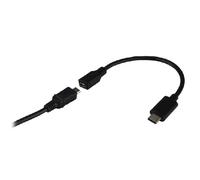 Adaptateur USB type C / USB 2.0 micro B femelle - 17cm