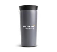 McLaren F1 Mug isotherme logo - Antracite - 400 ml | Corps en acier inoxydable, Capacité : 400 ml, Branding McLaren Racing, Bouchon à vis anti-fuite