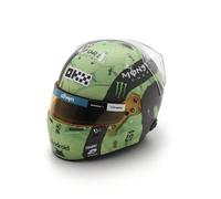 McLaren F1 Team, collection officielle modèle 2025, Lando Norris édition spéciale Las Vegas GP, mini casque à l'échelle 1/5 avec boîte de présentation