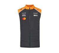 McLaren F1 Team Gilet rembourré - Collection 2025 - Gilet de course officiel - Gris et orange, gris, M