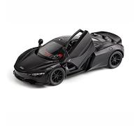 McLaren Modèle de voiture moulé sous pression des années 720 en alliage noir avec lumières et son