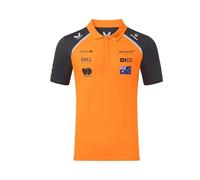 McLaren Polo équipe F1 2025, édition Officielle Pilote Oscar Piastri, Orange et Gris