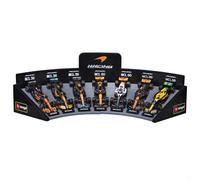 BBurago – Pack de 7 véhicules Formule 1 McLaren 1/43 – Présentoir multicolore