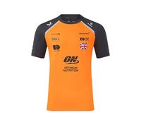 McLaren T-Shirt Pilote Officiel de l'équipe F1 Lando Norris, Saison 2025, Orange et Gris