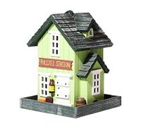 MCLIUJIA Exterieur Mangeoires pour Oiseaux Mangeoire À Oiseaux en Bois Boîte d'alimentation pour Oiseaux Suspendue en Plein Air Automatique Qui Fuit La Nourriture
