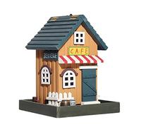 MCLIUJIA Exterieur Mangeoires pour Oiseaux Mangeoire À Oiseaux en Bois Type De Villa Suspendue Durable Mangeoire À Oiseaux Sauvages Cadeaux De Jardin en Plein Air