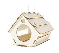 MCLIUJIA Exterieur Mangeoires pour Oiseaux Mangeoire en Bois Suspendue Bricolage Assemblé Décoration De Jardin Station d'alimentation pour Oiseaux