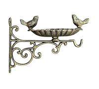 MCLIUJIA Exterieur Mangeoires pour Oiseaux Plateau Extérieur Support Mural Mangeoire À Oiseaux en Fer Plateau Suspendu Plateau À Graines Décoration De Jardin