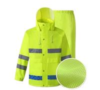 MCLIUJIA Gilets De Sécurité Costume réfléchissant imperméable, Veste de sécurité Pantalon étanche Gilet Réfléchissant(XXL)