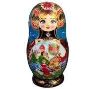 MCLIUJIA Poupée Matriochka Poupée De Couleur À 10 Couches, Jouet Artisanal en Bois, Poupées Gigognes Matryoshka pour Ornements Matriochka Poupée Russe