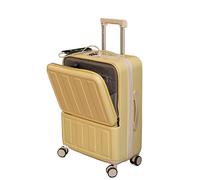 MCLIUJIA Travel Gear Valise avec serrure TSA et port de charge USB, peut être transportée dans l'avion, jaune, 20in