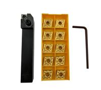 MCLNR2020K12 Porte-outil de tournage CNC avec 10 inserts en carbure CNMG120408, main droite à 95° pour semi-finition et finition, coupe-tour en acier allié compatible avec inserts CNMG/CNMA/CNMM