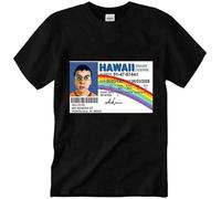 McLovin Id Driver License Rainbow Superbad Movie Graphic T-Shirt Men Black Casual Tees XL