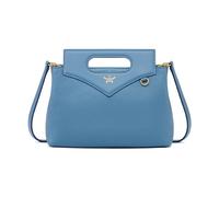 Mcm - Sac à Bandoulière Soft Diamond en Cuir Grainé - Femme - Sacs - Bleu - Taille: ONE Size
