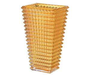 MCMCNCUIU Crystal Vase, Large Crystal Vases for Flowers, Large Flower Vase, Modern Amber Vases for Living Room, Bedroom, Kitchen, Dining Table, Mantle, Wedding, 11 inches
