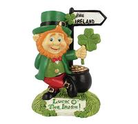 McMurfy Luck O' The Irish Figurine avec pot d'or et panneau de signalisation routière