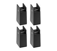 MCMUZKZS 4 Pièces Rehausseur de Pied de Lit à Largeur Variable pour Meuble Bloc Léger Réglable Installation Facile Matériau Convient à Salon Bureau Cha, Noir, Hauteur 10 Cm